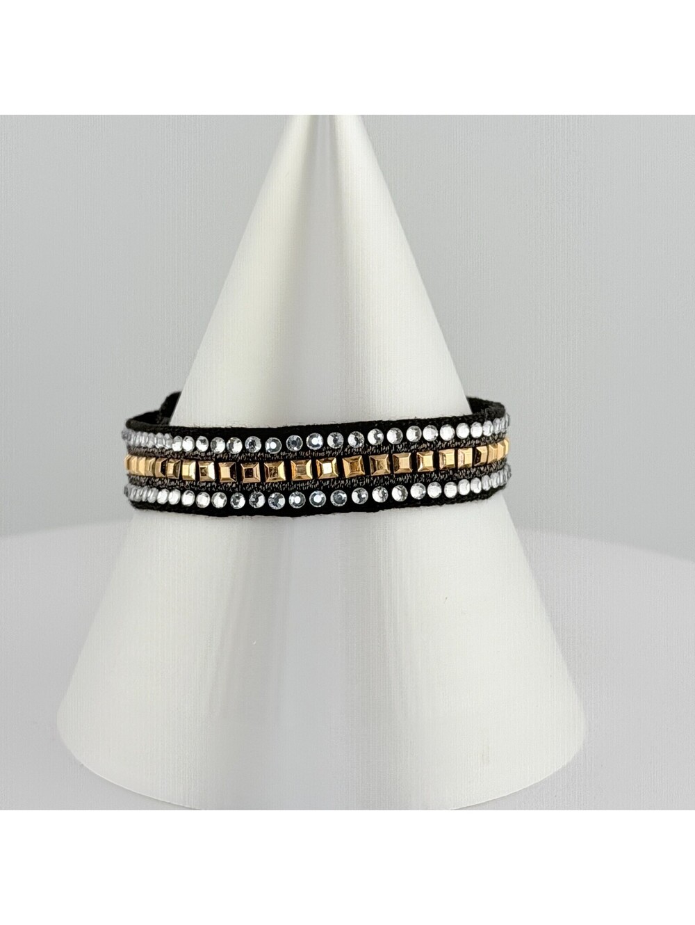 Bomb Party Single Stack Snap Bracelet - on Yellow Gold #53